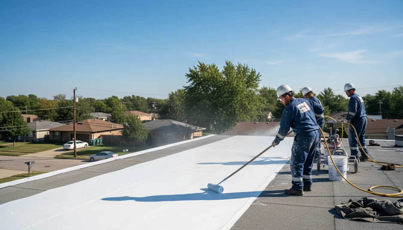 Commercial roof coating in Reklaw, TX near me